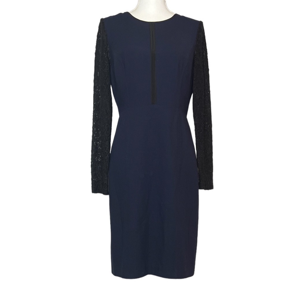 Rebecca Taylor Lace Long Sleeve Sheath Dress